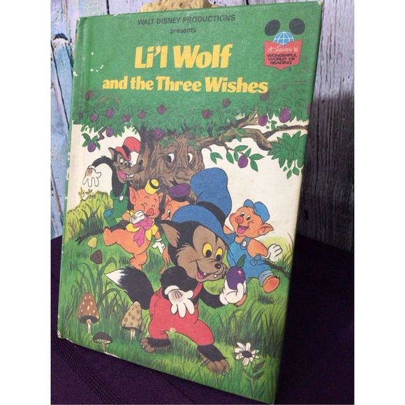 1984 Walt Disney’s Li’l Wolf and the Three Wishes Hardback - Picture 1 of 11